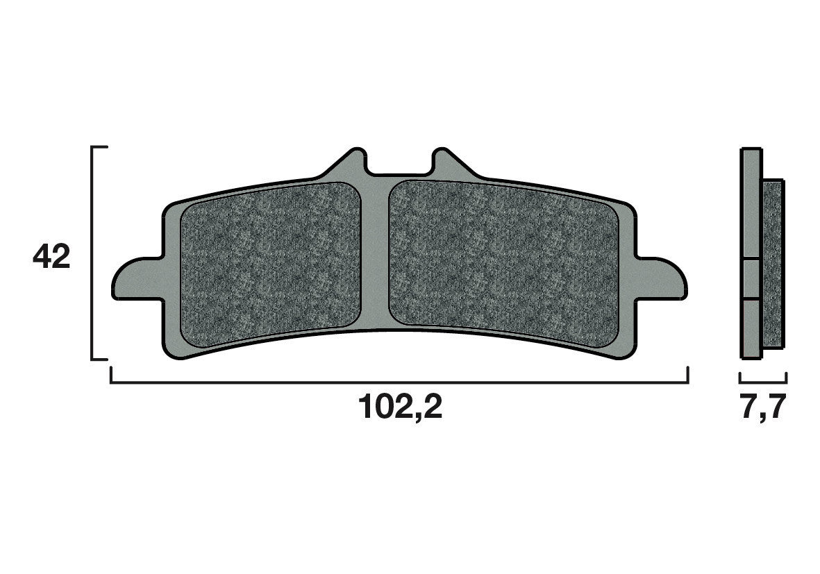 Plaquette de frein avant Racing Brembo 07BB37SR - Métal Fritté Route et Piste